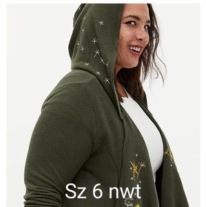 Disney peterpan tinker bell olive cardigan with hood